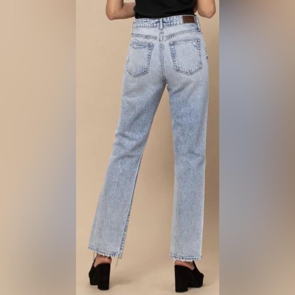 Hidden Jeans Womens 27 Tracey High Rise Straight Split Hem New - Picture 9 of 9